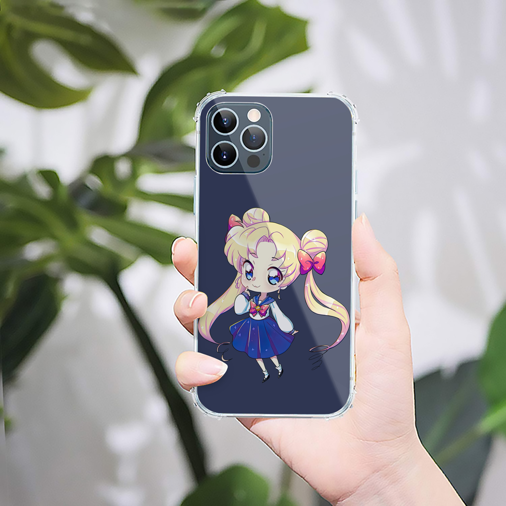 （画像用） 美少女戦士セーラームーン 月野 うさぎ つきの うさぎ Sailor Moon Tsukino Usagi 【iPhone 12シリーズ対応】透明スマホケース（クリアソフトケース）